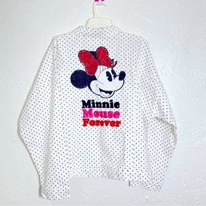 Disney Polka Dot White Denim Jacket